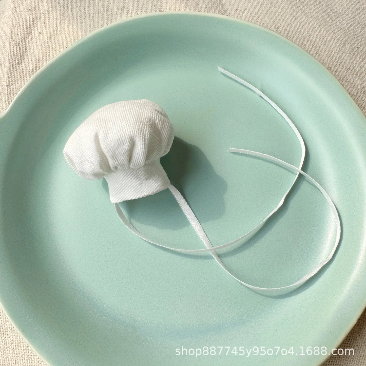Chef Hat for Dolls - Adjustable Mini Cook Cap Costume Accessory, Cute Plush Kitchen Role Play Hat for Dolls, DIY Dressing Fun